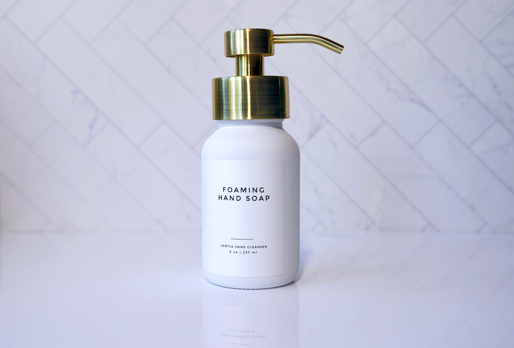 Shop Foaming Glass Soap Dispensers Gold - Spice It Your Way