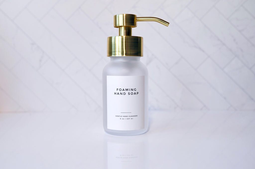 foaming soap glass dispenser