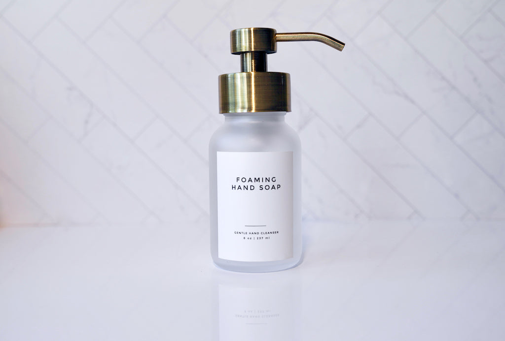 glass soap dispenser