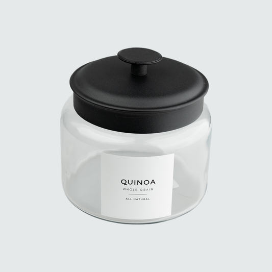 Aesthetic Glass jars Lids - Signature Black Metal