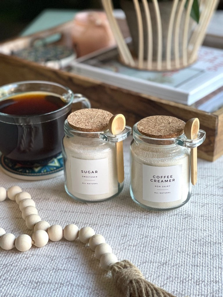 sugar cream jars set