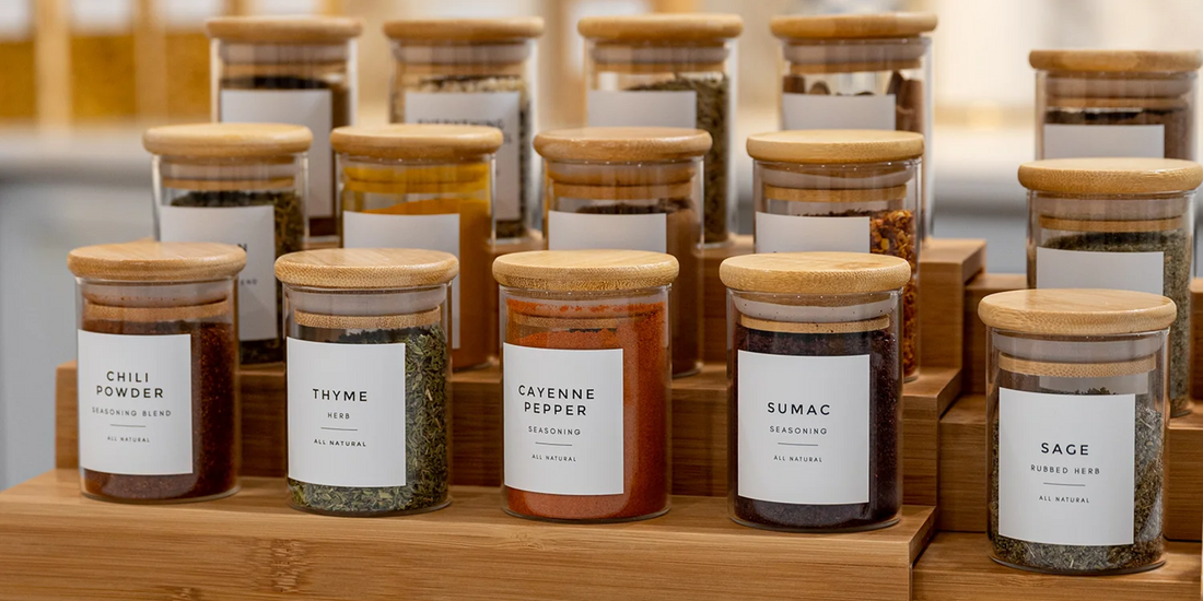 Maximize Kitchen Space with Spice Glass Jars