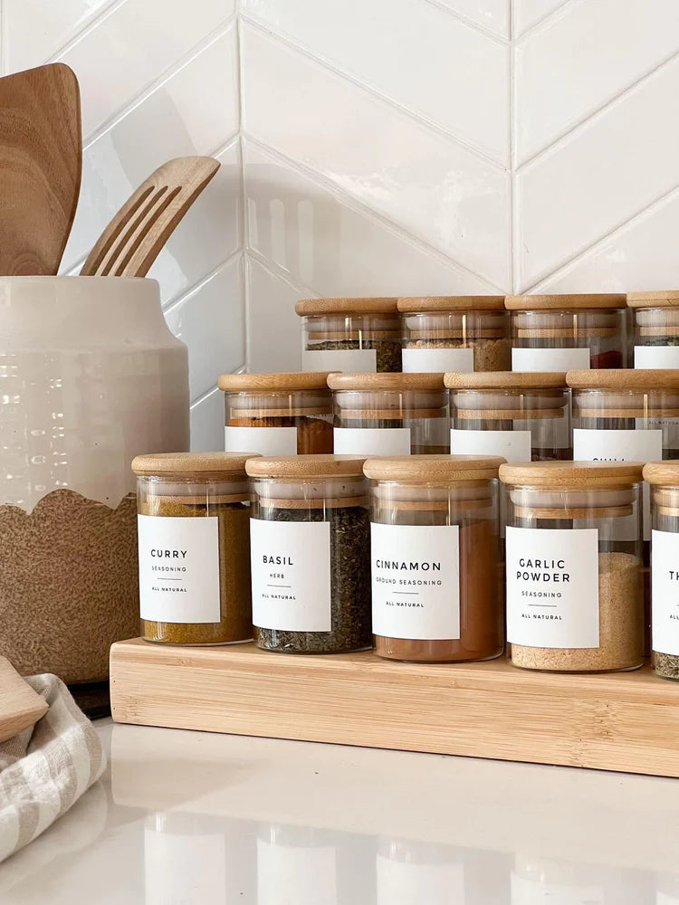 Filled on sale spice jars