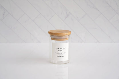 Garlic Salt glass jar