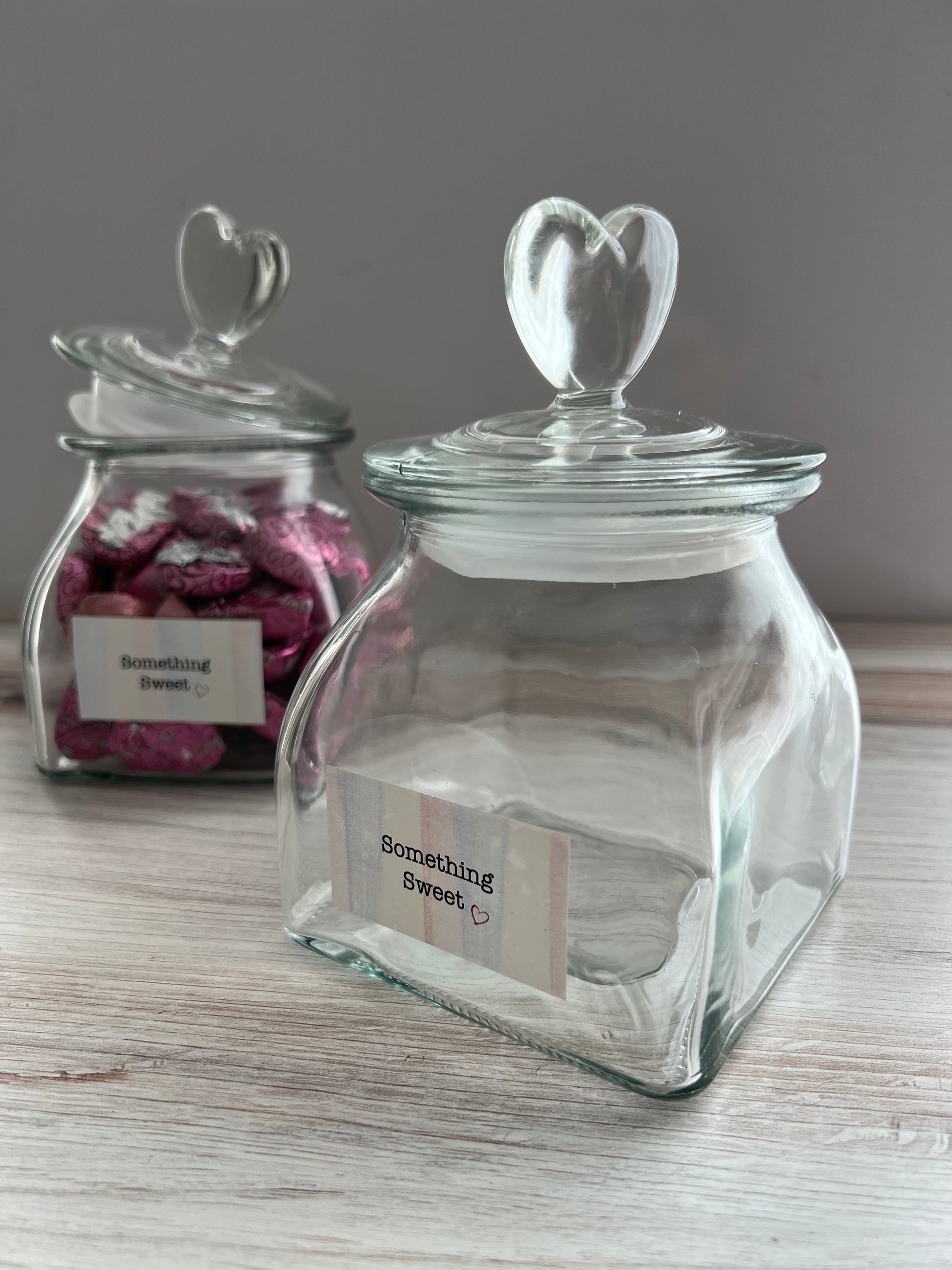 Pink Spice Rack with Glass Jars