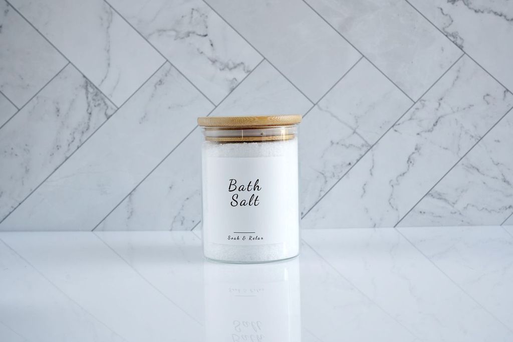 Aesthetic Bath Salt Jar - Signature Bamboo Lids