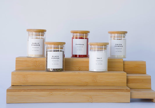 Pre-Filled Spice Glass Jars