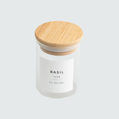 Glass Small Bamboo Jars