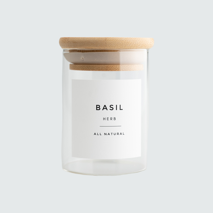 Small Glass Bamboo Jar