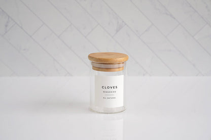 Clover Powder Glass Jar