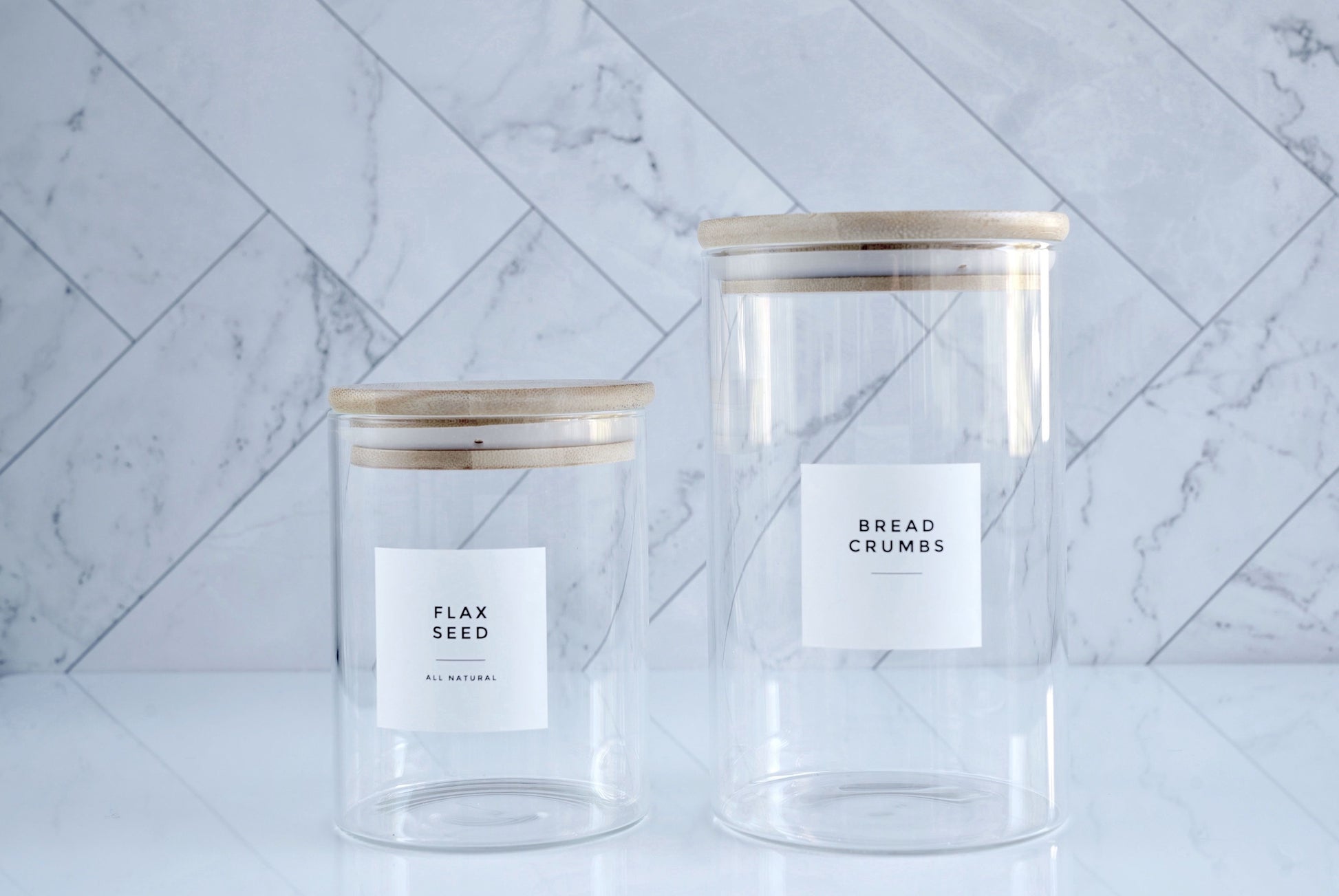 Glass Jars with Bamboo Lids – Pepper + Vetiver