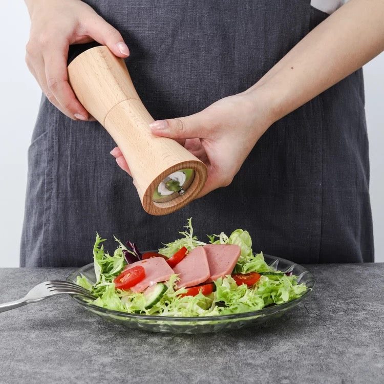 wooden salt and pepper mills