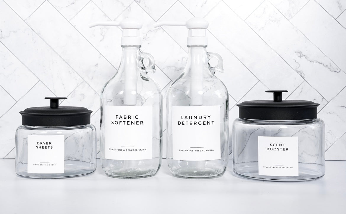 Buy ½ Gallon Laundry Detergent Jars & Bottles - Set of 4