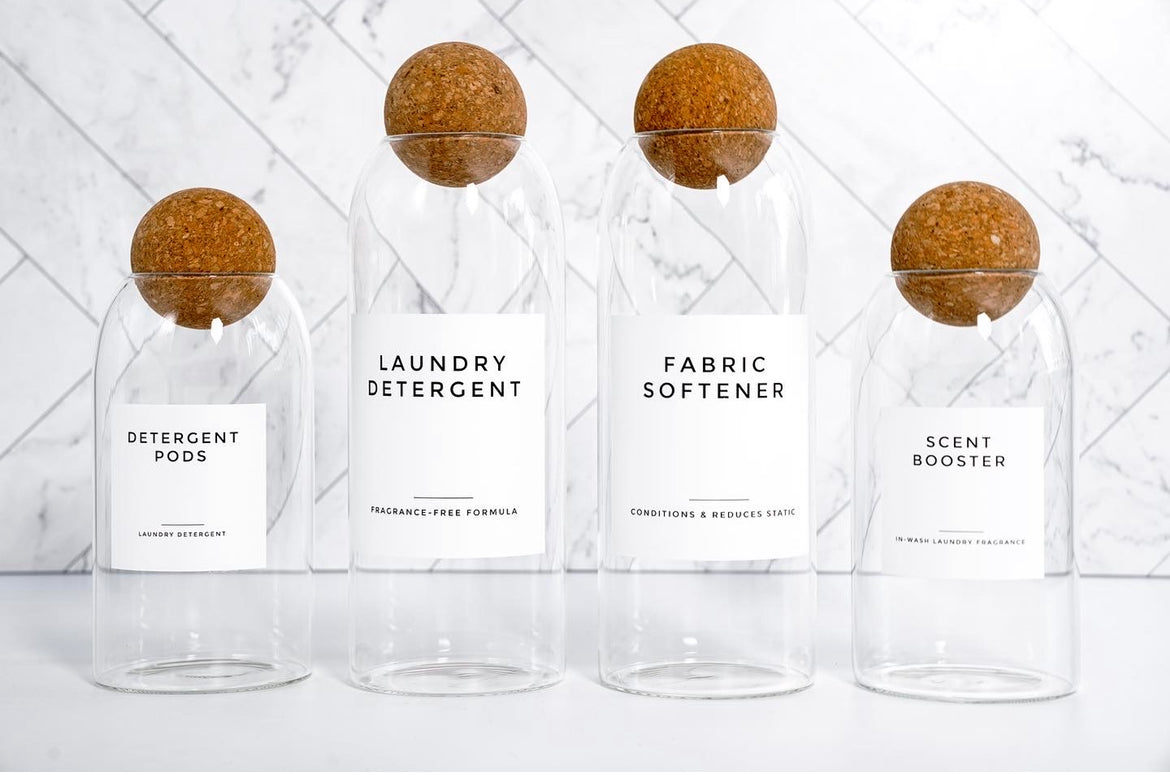 Jars with Cork Ball Lids