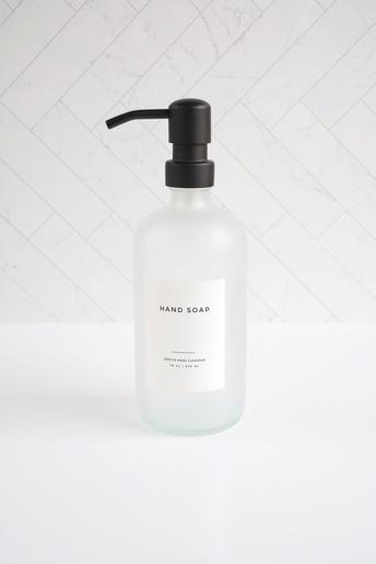 Hand/Dish Soap Bottles with Bamboo Tray Set