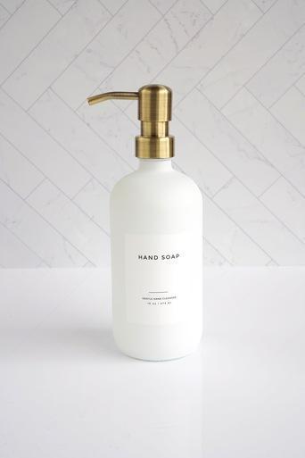 glass soap bottle