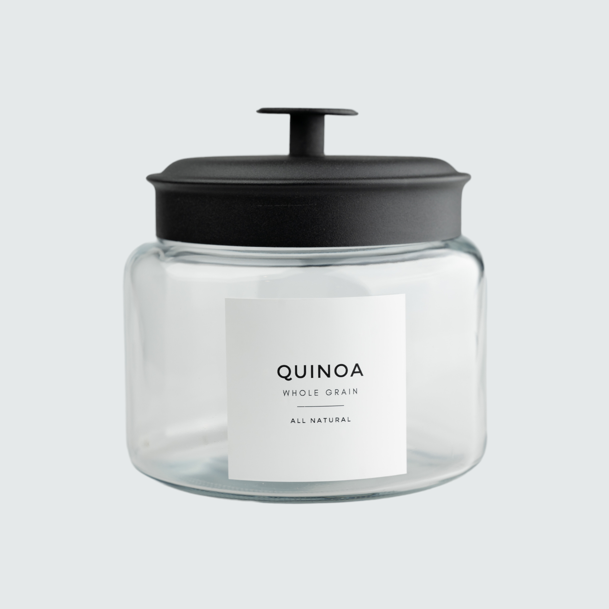 Modern Glass Jar with a Black Metal Lid – Spice It Your Way