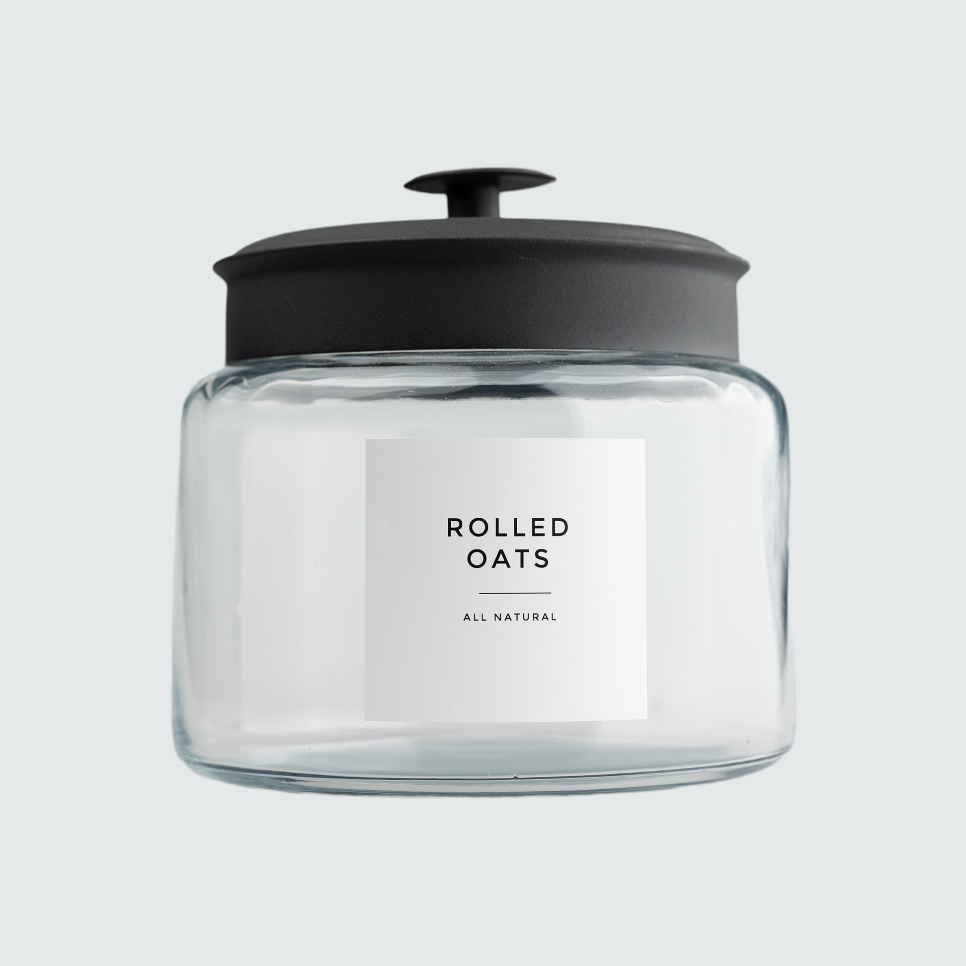 Glass Jar - Black Lid - KingPalm